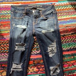 American eagle ripped skinny jeans